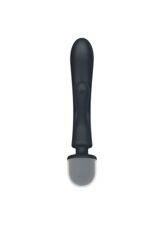 2 en 1 Vibromasseur rabbit et wand noir USB Triple Lover Satisfyer - CC597825